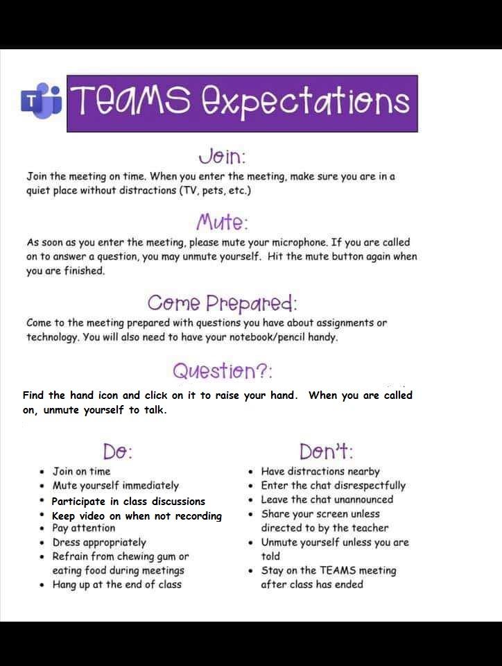 TEAMS Expectations